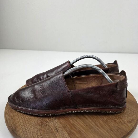 Frye Shoes Mens Size 10 Brown Leather Slip On Loafers Comfort Casual Moc Toe - Picture 2 of 14